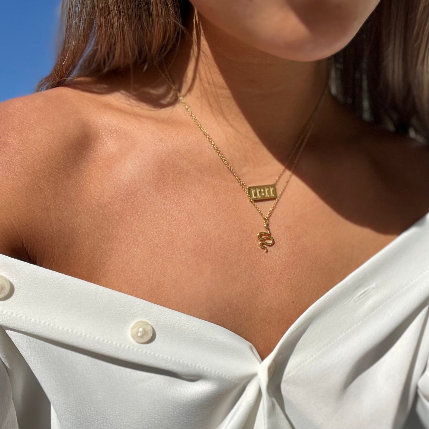 Nagare - Collana Donna con Ciondolo Serpente