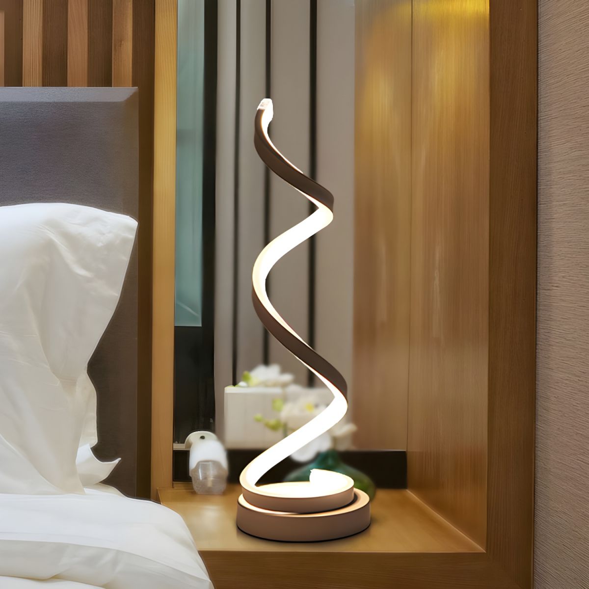 Uzumaki - Lampada Tavolo Spirale LED Integrato