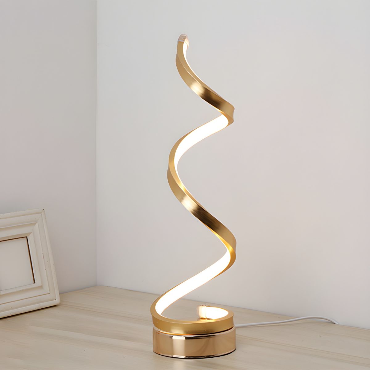Uzumaki - Lampada Tavolo Spirale LED Integrato