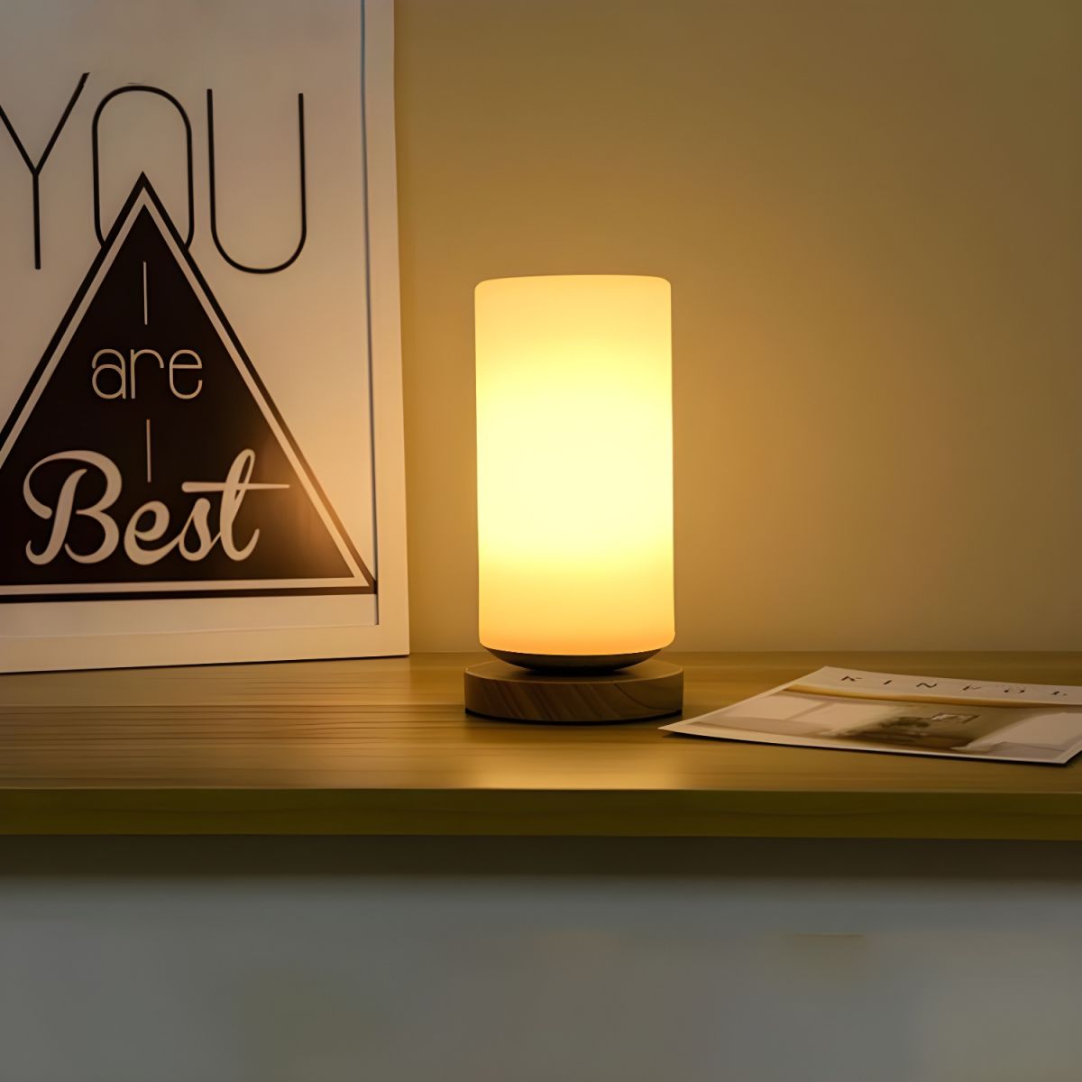 Yuragi - Lampada Atmosfera Vetro Legno Naturale