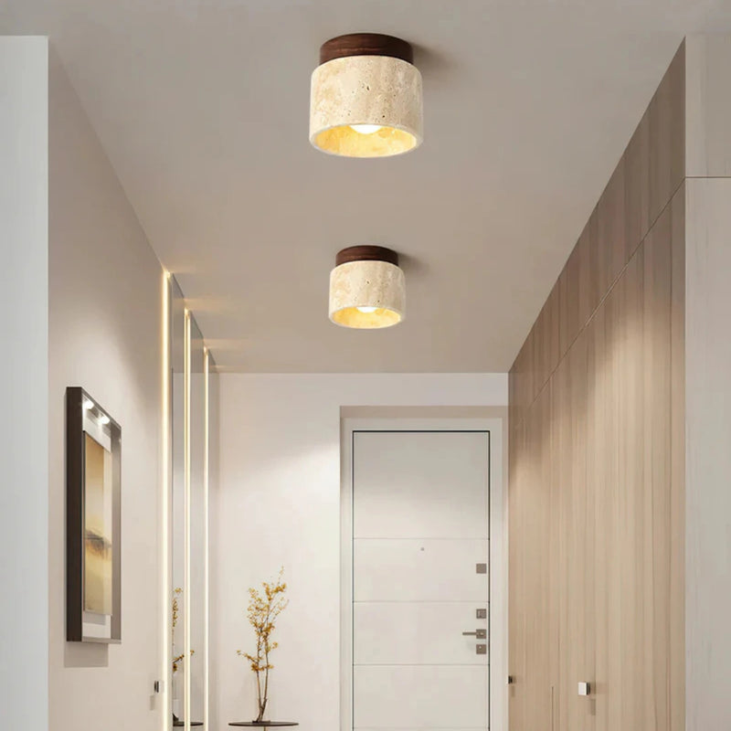 Yama - Travertine Ceiling Light