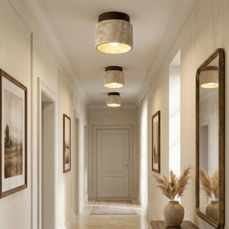 Yama - Travertine Ceiling Light