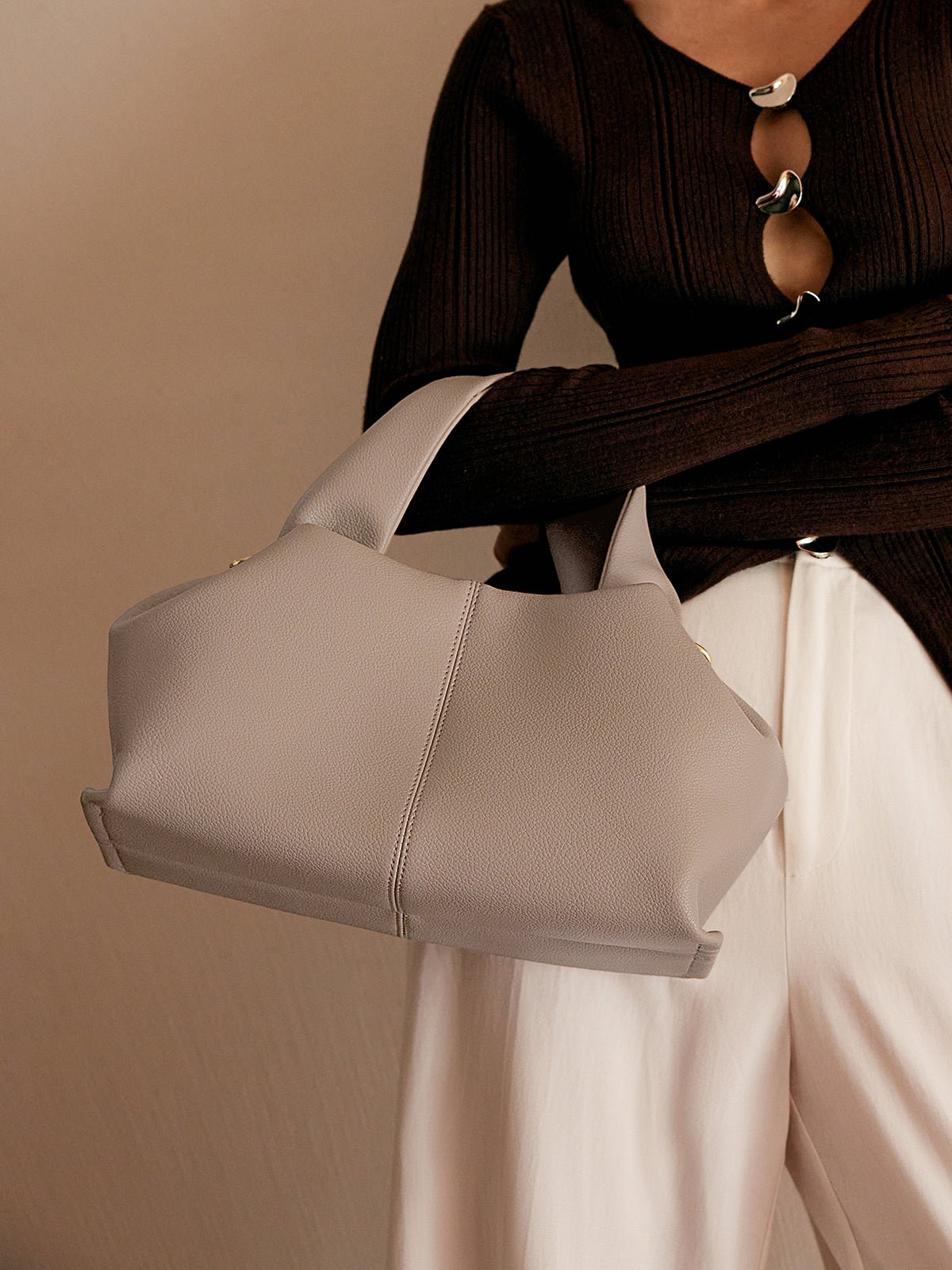 Nagomi - Borsa Mano Minimalista Eco Pelle Riciclata