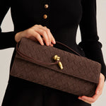 Tsuchi - Borsa Clutch Intrecciata Eco Pelle Scamosciata