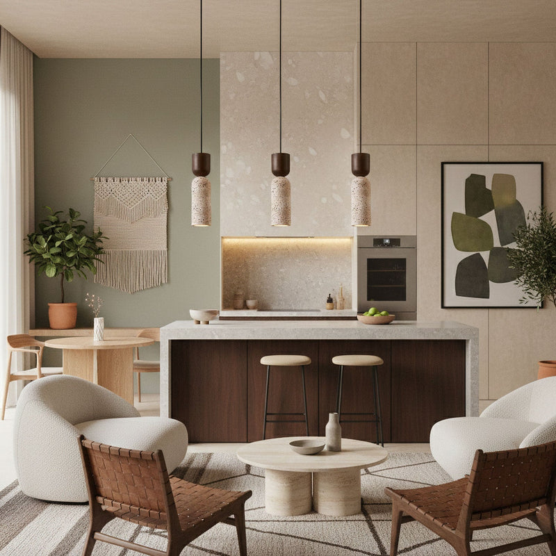Yuragi - Travertine Pendant Light