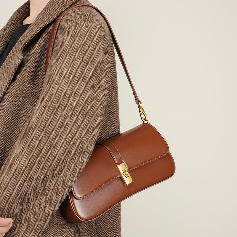 Sakura - Leather Crossbody Saddle Bag