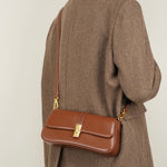 Sakura - Leather Crossbody Saddle Bag