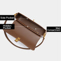 Sakura - Leather Crossbody Saddle Bag