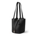 Yuki - Textured Genuine Leather Shoulder Bag