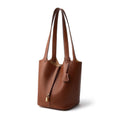 Yuki - Textured Genuine Leather Shoulder Bag