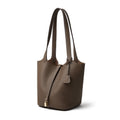 Yuki - Textured Genuine Leather Shoulder Bag
