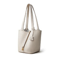 Yuki - Textured Genuine Leather Shoulder Bag