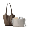 Yuki - Textured Genuine Leather Shoulder Bag