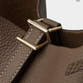 Yuki - Textured Genuine Leather Shoulder Bag