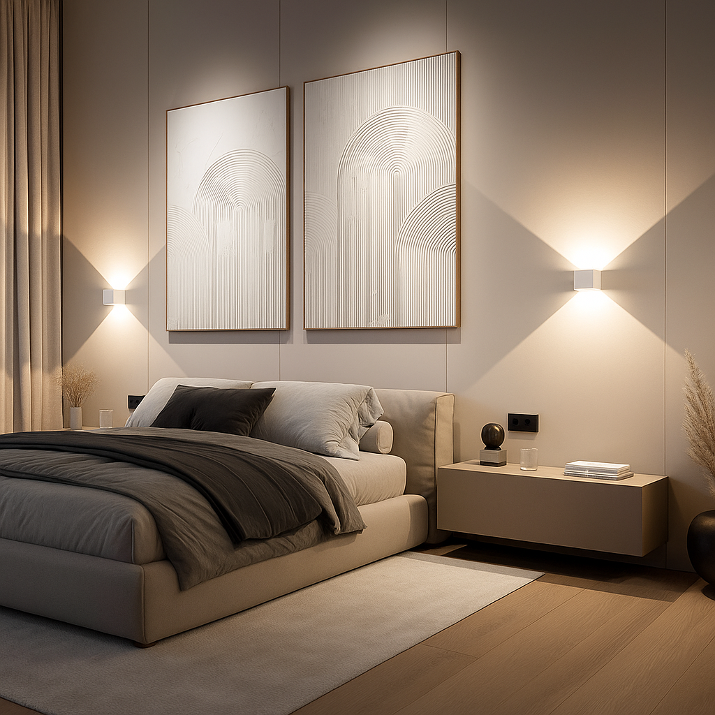 Komorebi - Applique LED Parete Cubica Bidirezionale