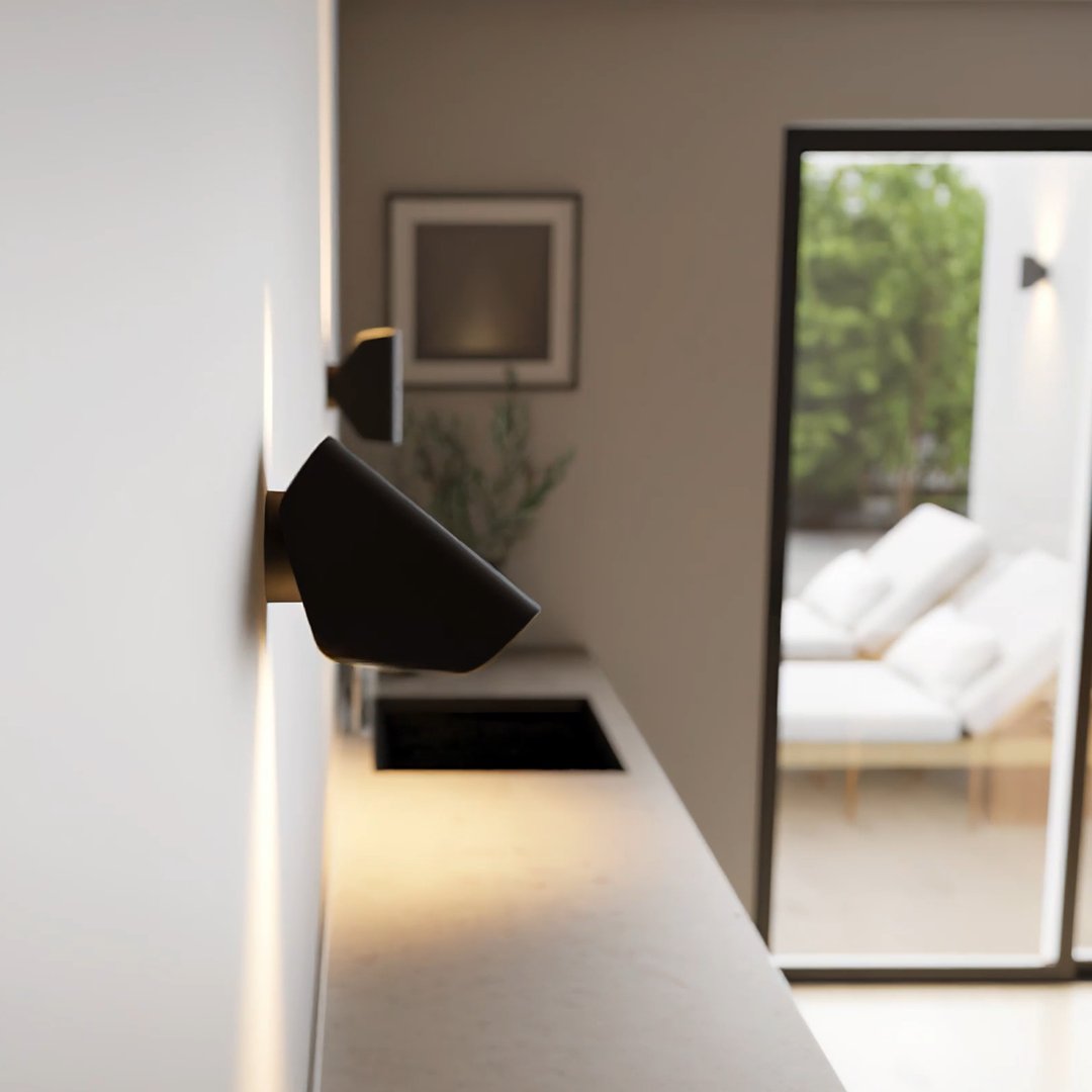 Akatsuki - Applique Parete Semicircolare LED Atmosferica