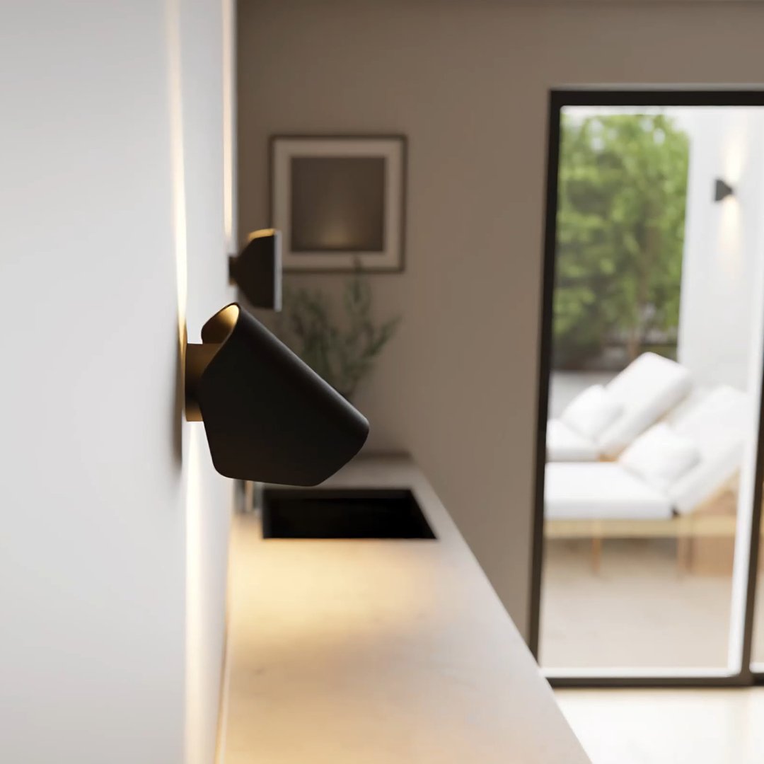 Akatsuki - Applique Parete Semicircolare LED Atmosferica