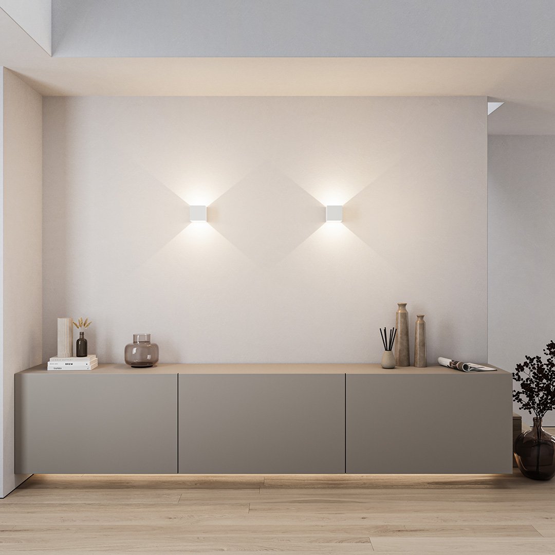 Komorebi - Applique LED Parete Cubica Bidirezionale