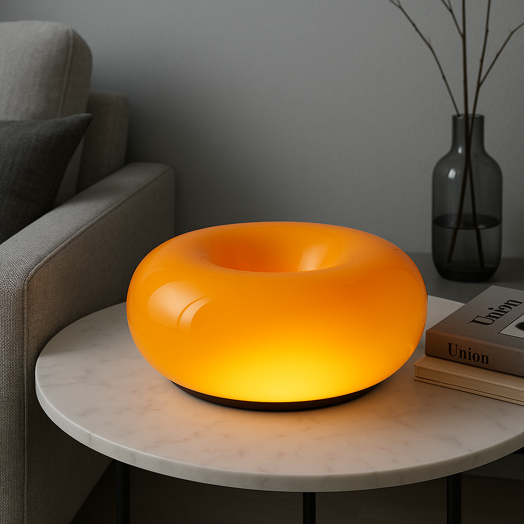 Yama - Lampada Ibridia in Vetro Ambrato