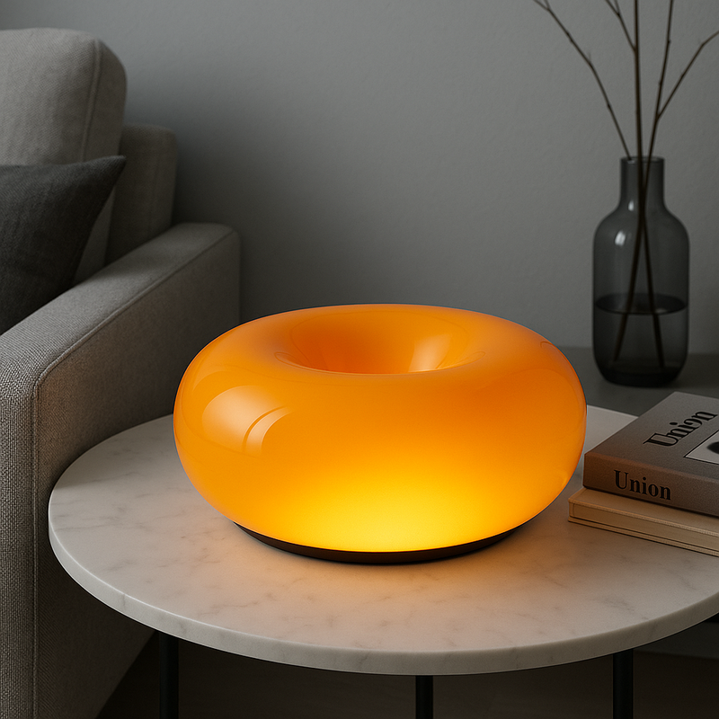 Yama - Lampada Ibridia in Vetro Ambrato