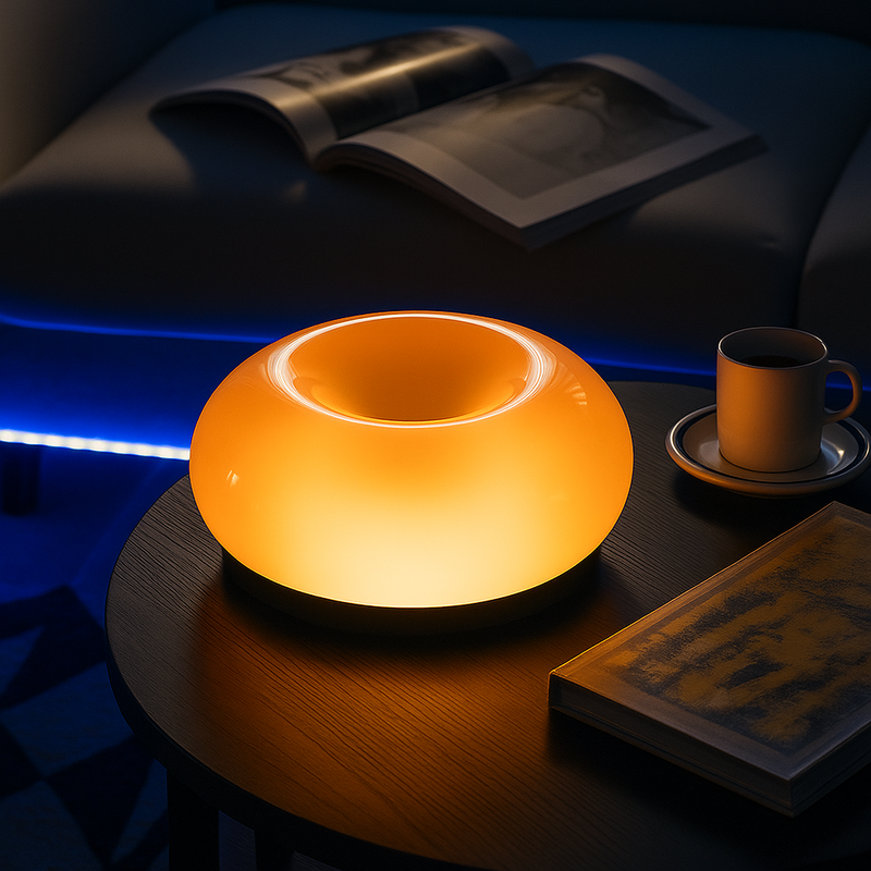 Yama - Lampada Ibridia in Vetro Ambrato