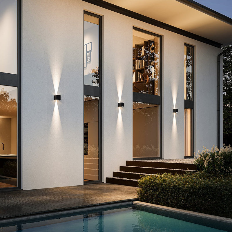 Komorebi - Applique LED Esterni Cubica Bidirezionale